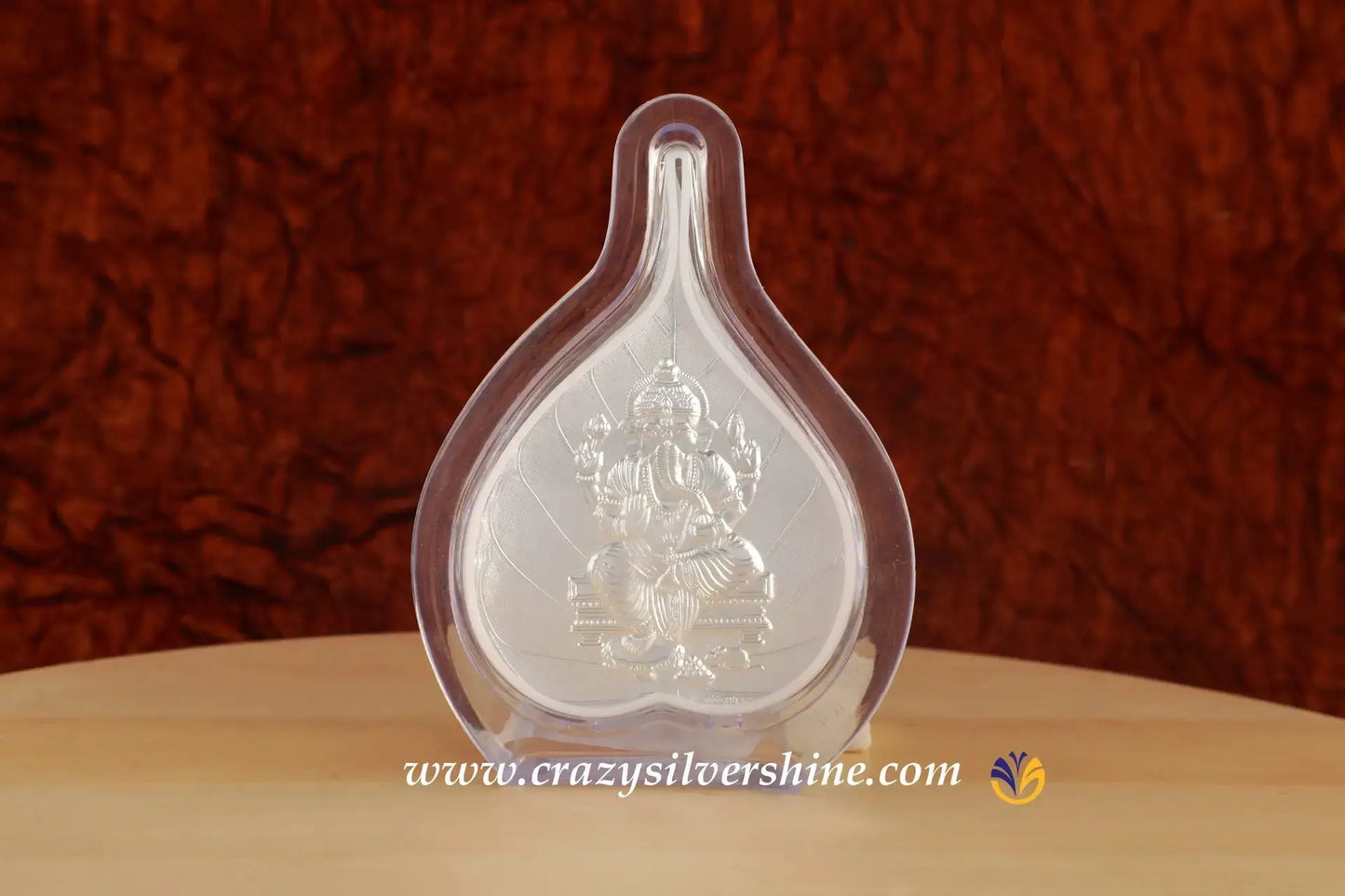 Silver Plated Ganesha Frame Crazy Silver Shine