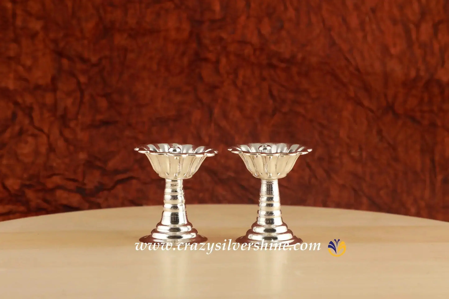 Small Designer Diyas Crazy Silver Shine
