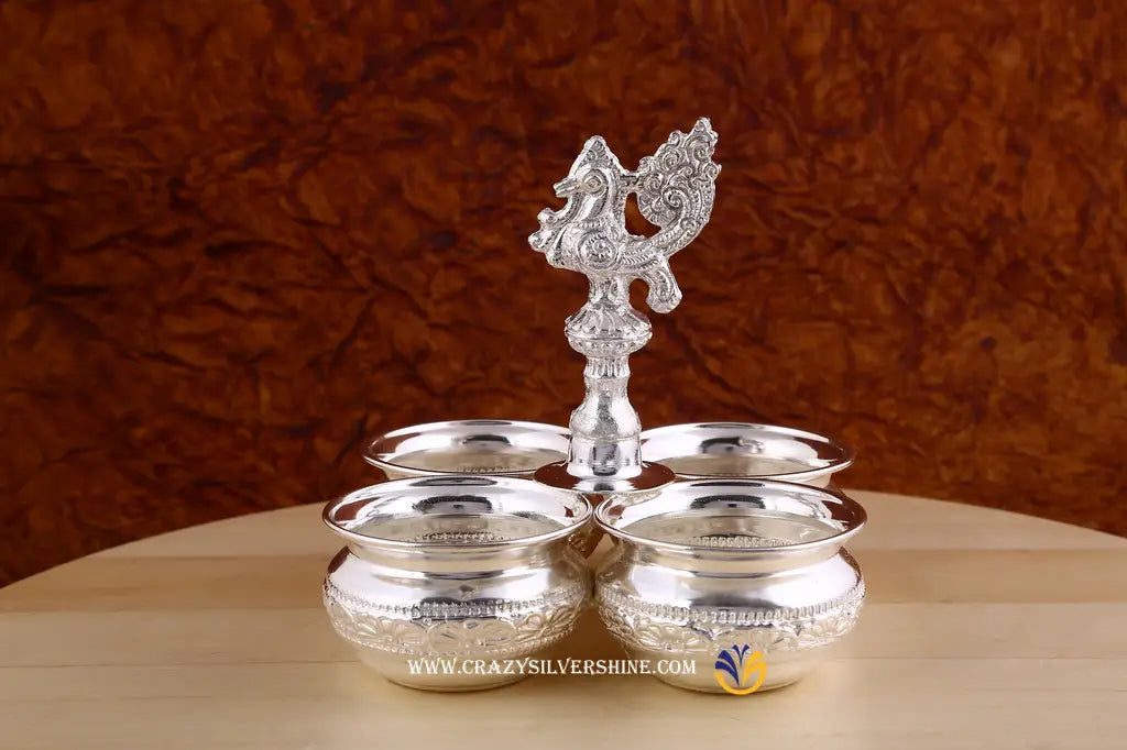 Panchapali 4 Bowl Set Crazy Silver Shine