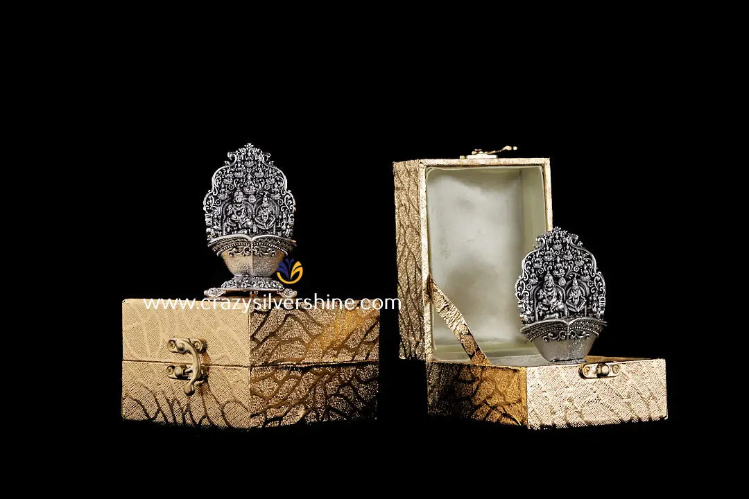 Kubera Lakshmi Diya Crazy Silver Shine