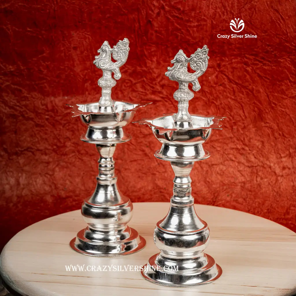 Plain Diyas 11 Inches Crazy Silver Shine