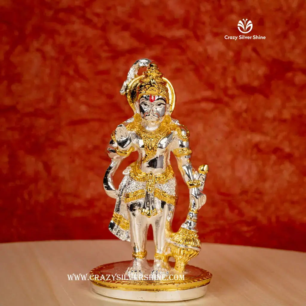 Hanuman Idol Small Crazy Silver Shine