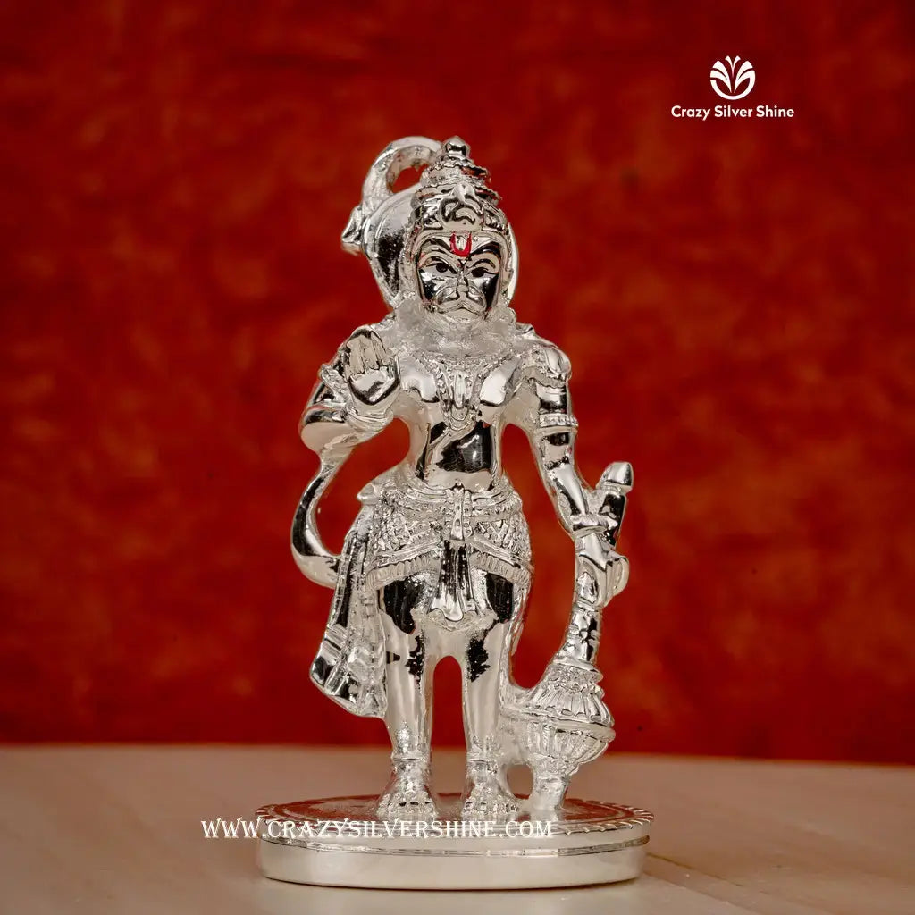 Hanuman Idol Small Crazy Silver Shine