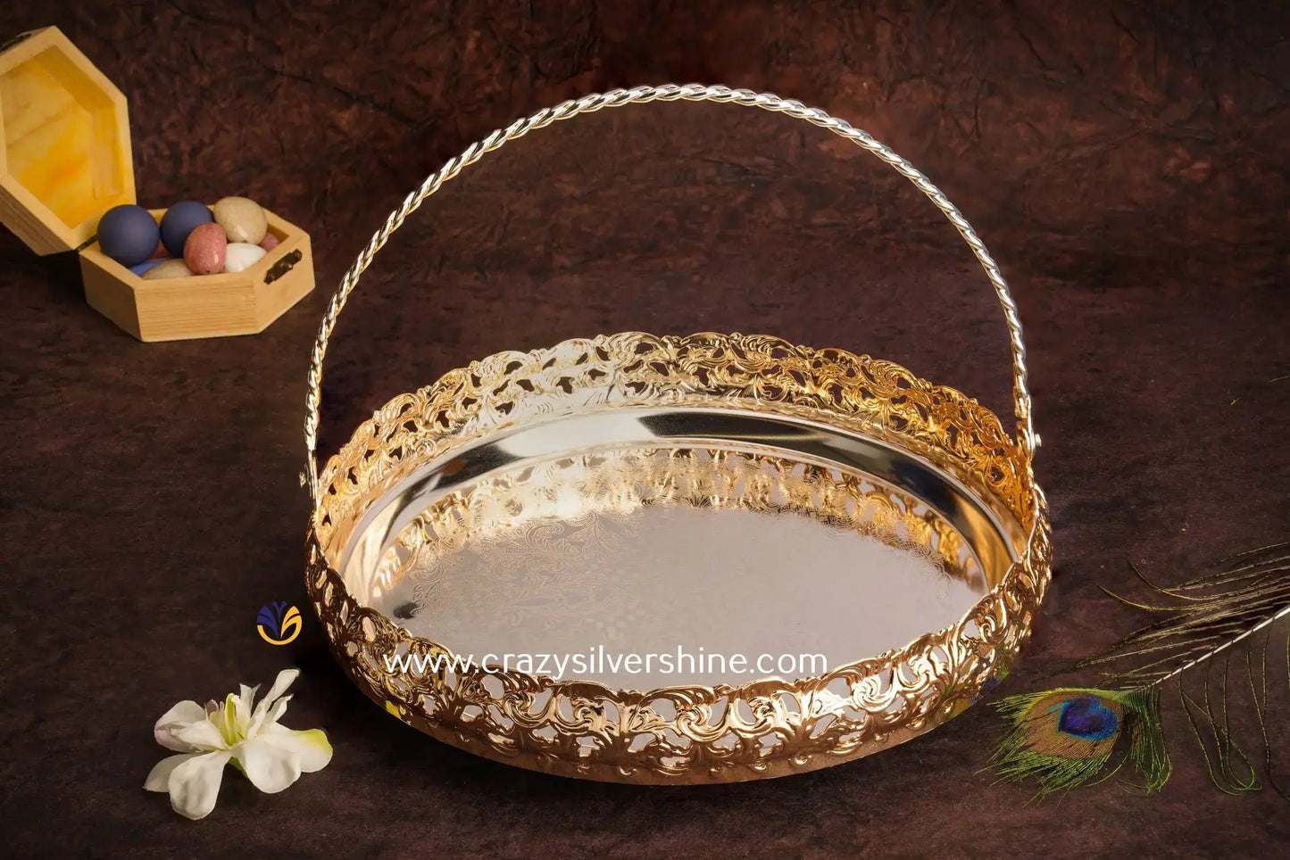 Gold And Silver Plated Tray