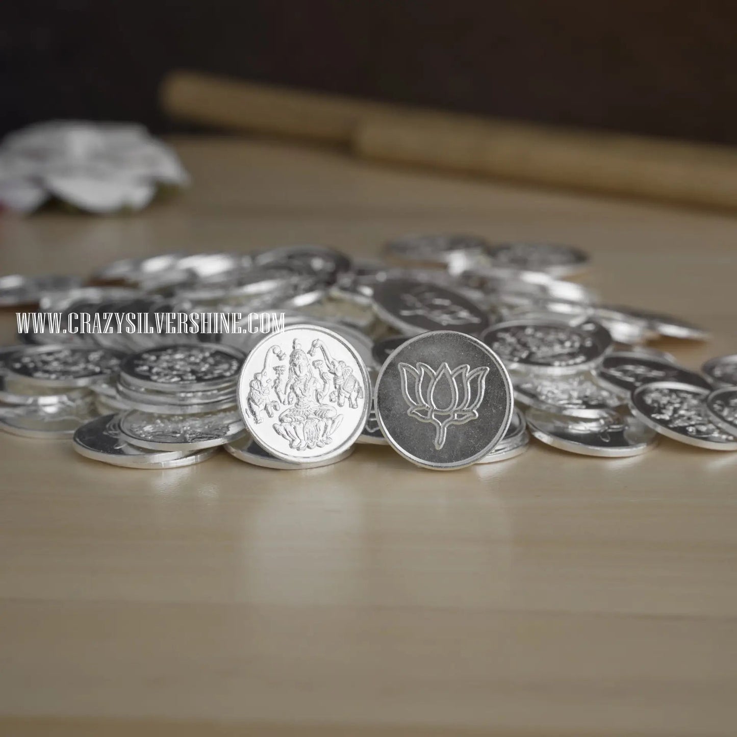 Silver Plated Lakshmi Coins Crazy Silver Shine