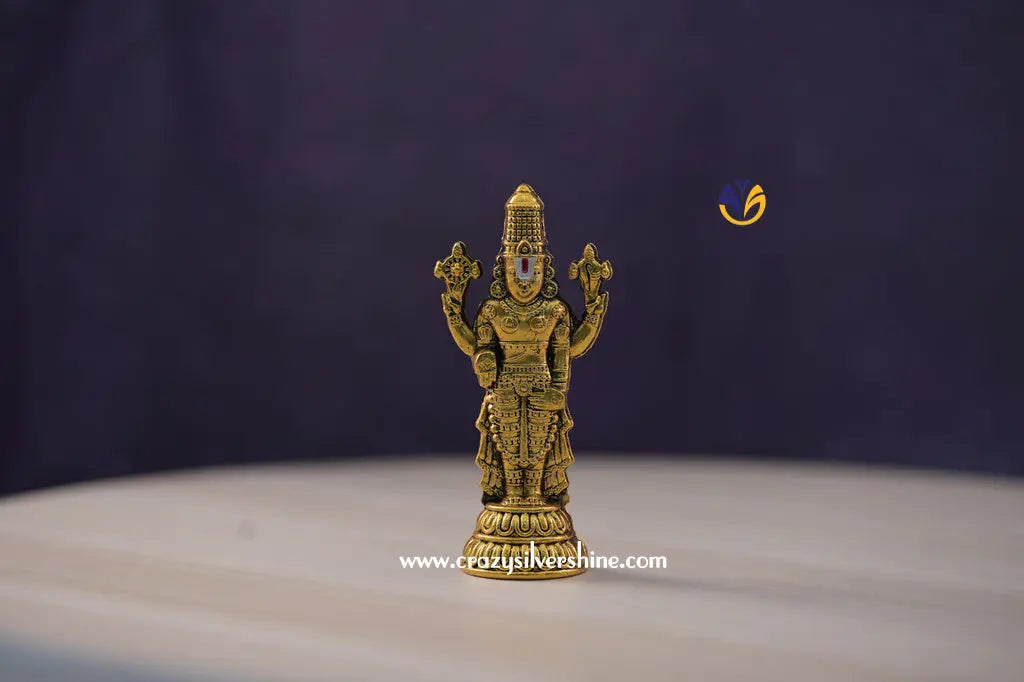 Gold Plated Balaji Idol - Crazy Silver Shine