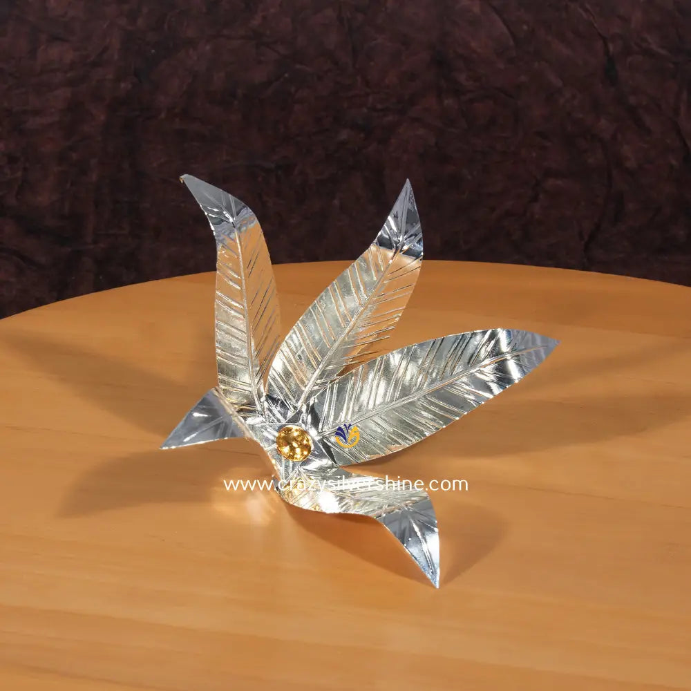 Silver Plated Mango Kalisham leaf Crazy Silver Shine