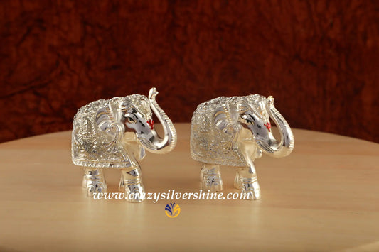 Silver Plated Elephants