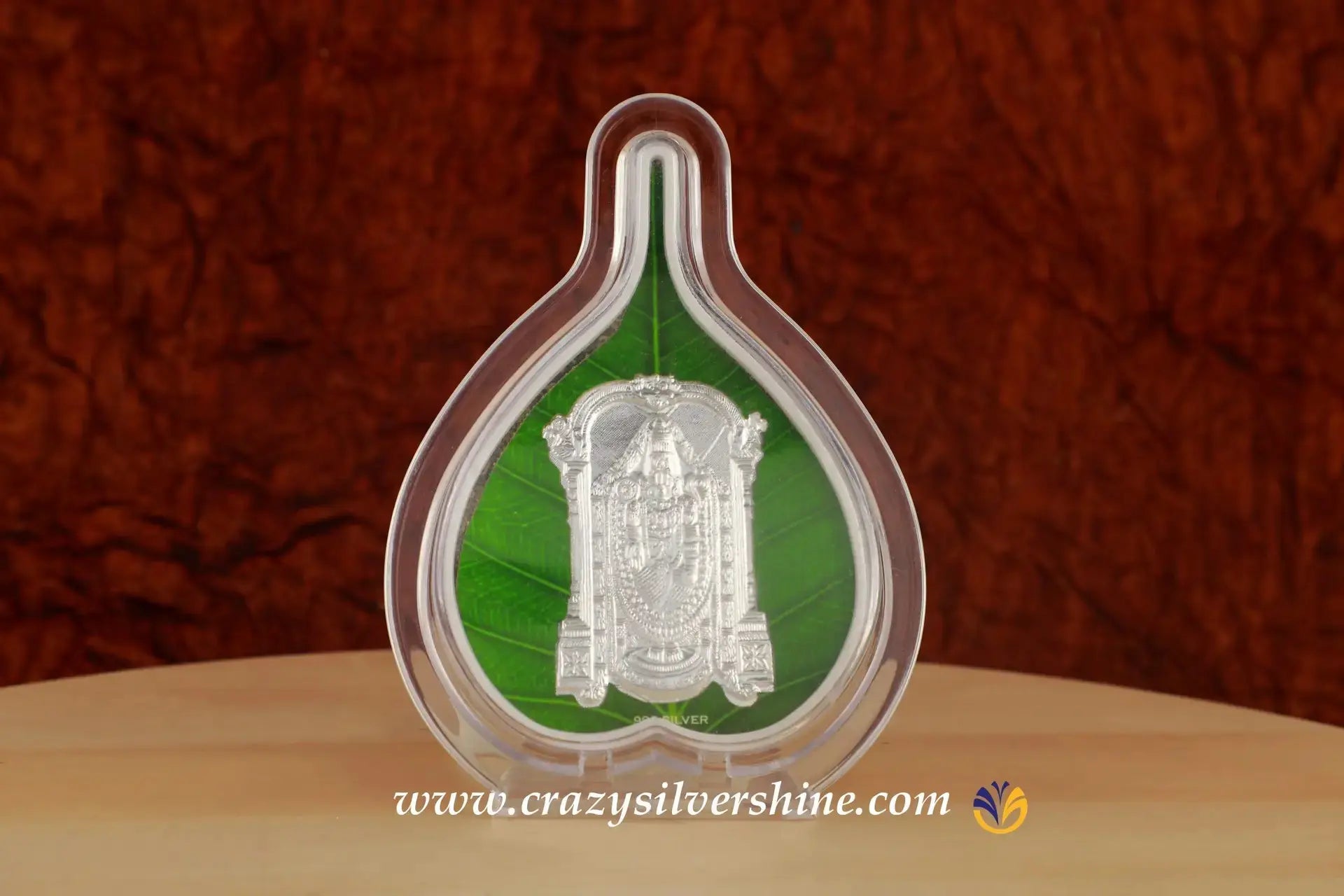 Leaf Shaped Balaji Frame Crazy Silver Shine