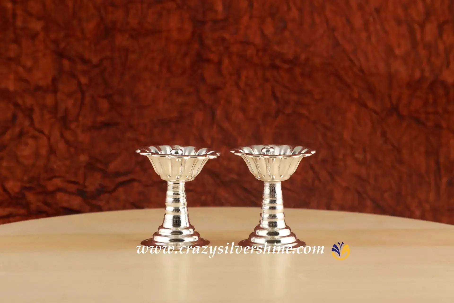 Small Designer Diyas Crazy Silver Shine