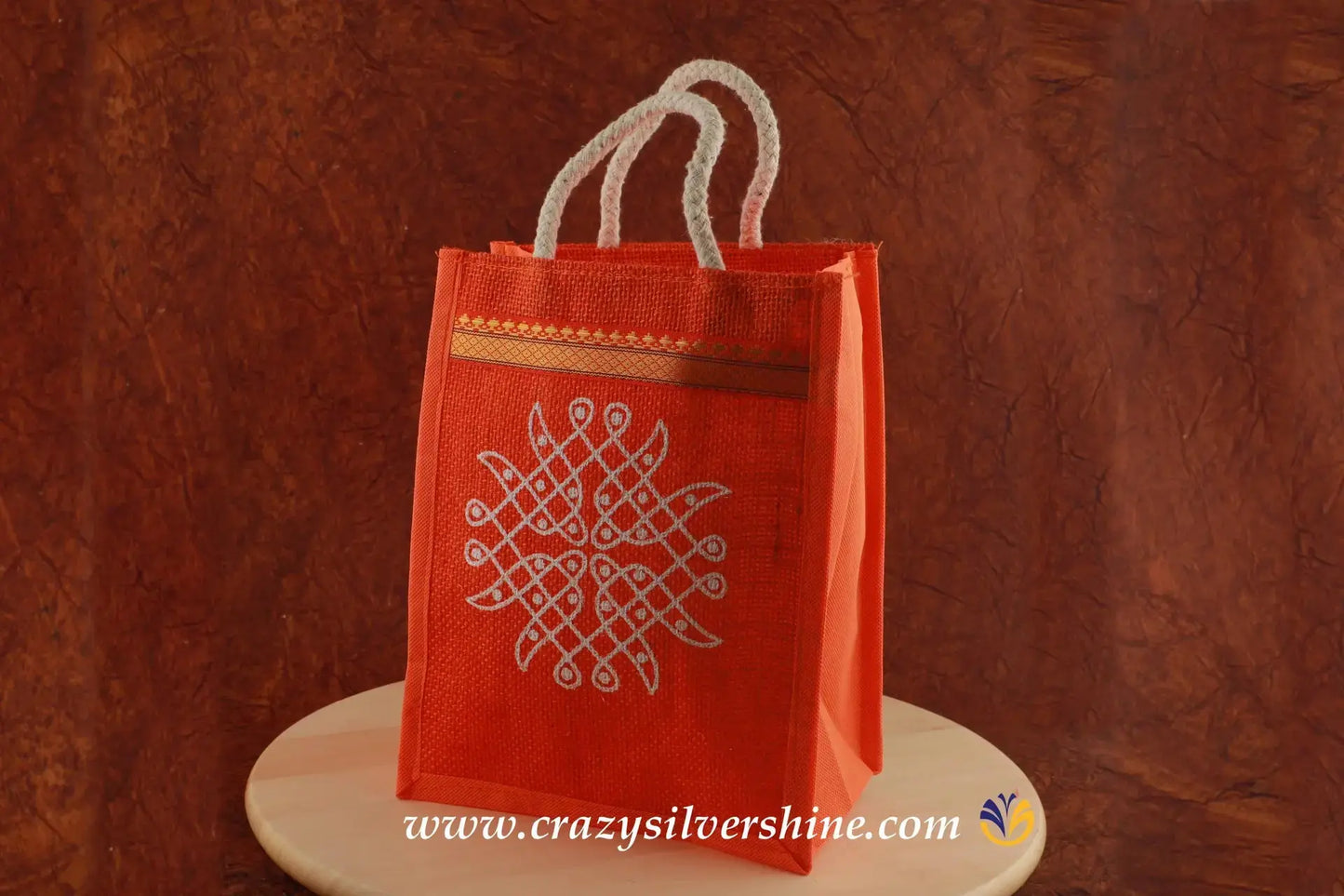 Return Gift Bag Red Crazy Silver Shine