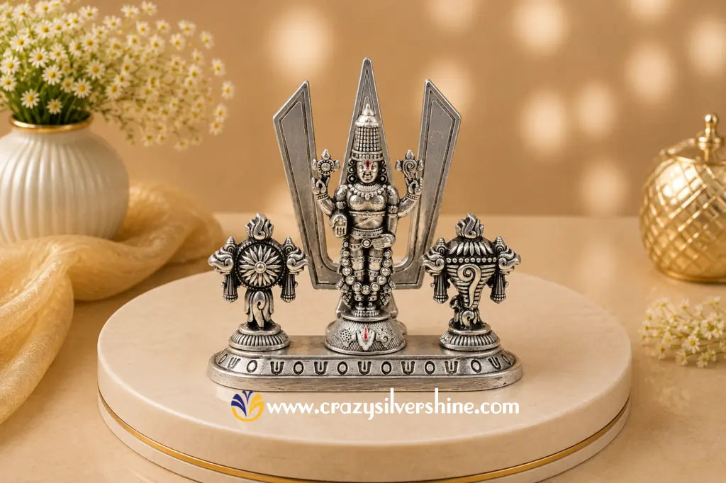 Antique Finish Balaji With Namalu Crazy Silver Shine