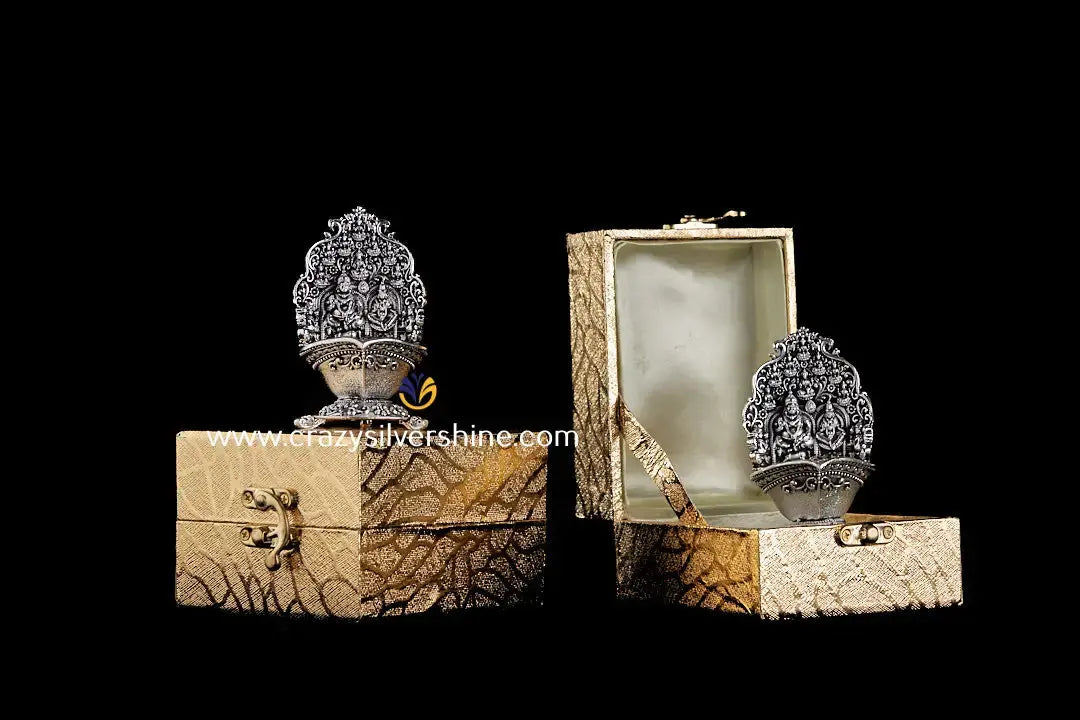 Kubera Lakshmi Diya Crazy Silver Shine
