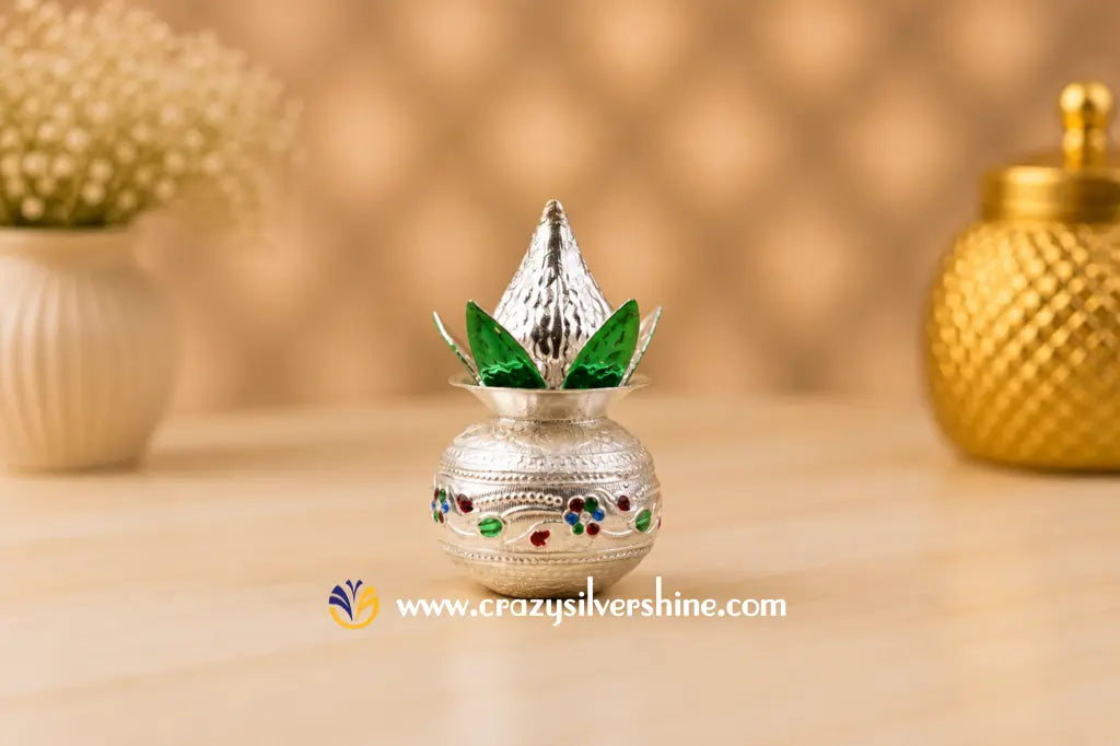 Meenakari Design Kalisham with coconut Crazy Silver Shine