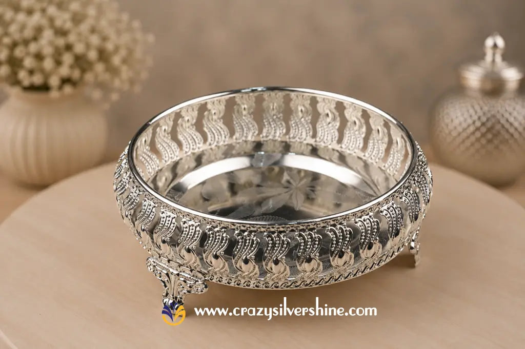 6 Inch Spark Design Tray Crazy Silver Shine