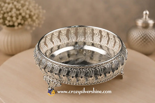 6 Inch Spark Design Tray Crazy Silver Shine