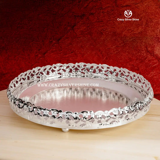 Silver Plated Round Tray 10 Inches