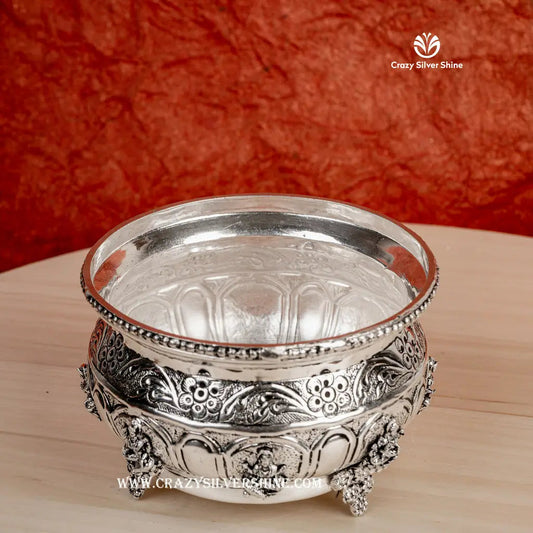 Antique Lakshmi Bowl Crazy Silver Shine