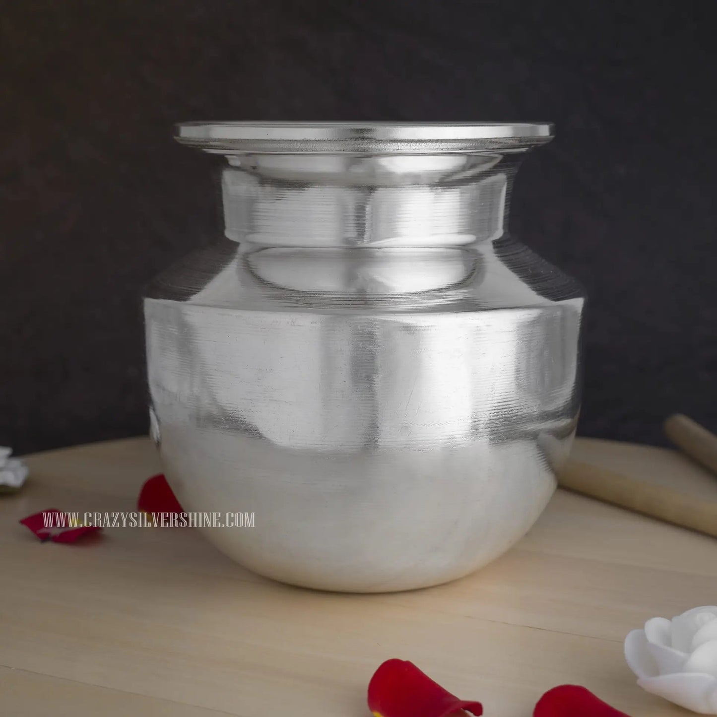 Plain Kalisham 5 Inches Crazy Silver Shine