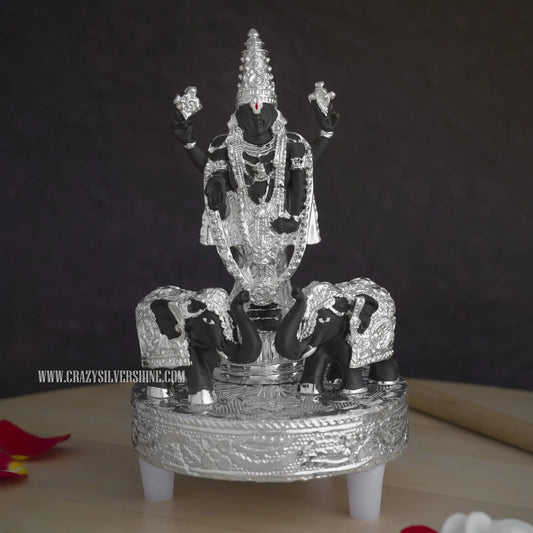 Silver Plated Balaji Idol Set