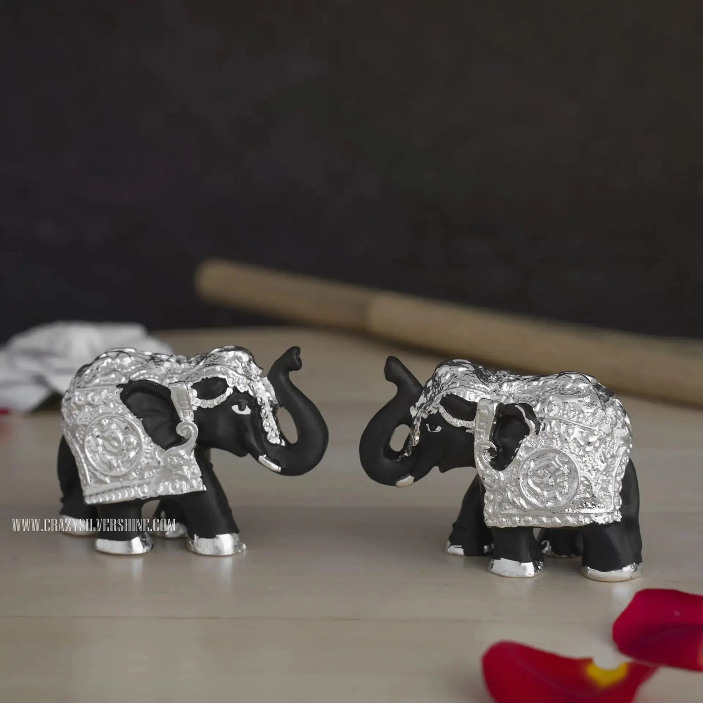 Silver Plated Baby elephants Crazy Silver Shine