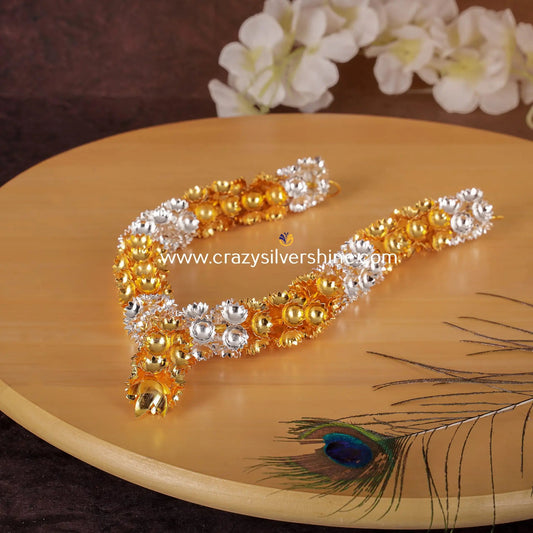 Gold and Silver Plated Mala Crazy Silver Shine