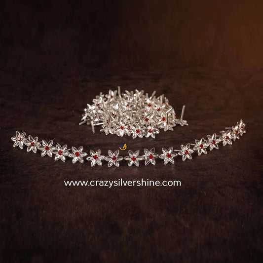 Silver Plated Parijatha Flowers Crazy Silver Shine