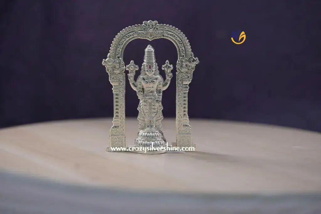 Silver Plated Makara Thoranam Balaji - Crazy Silver Shine