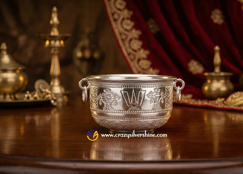 Medium Size Govinda Namala Bowl Crazy Silver Shine
