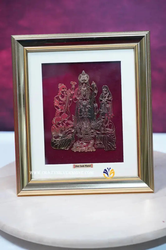 Gold Plated Satyanarayana Swamy Frame Crazy Silver Shine