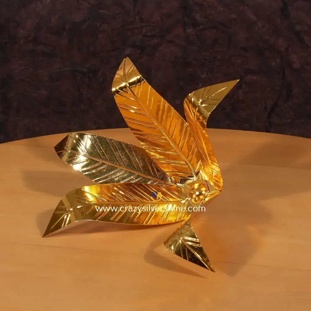 Gold Plated Mango Leaves Crazy Silver Shine