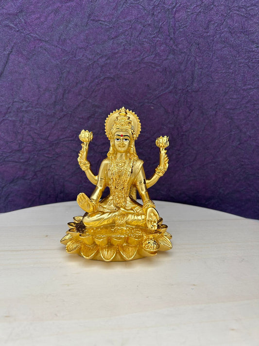 Gold Plated Lakshmi Idol