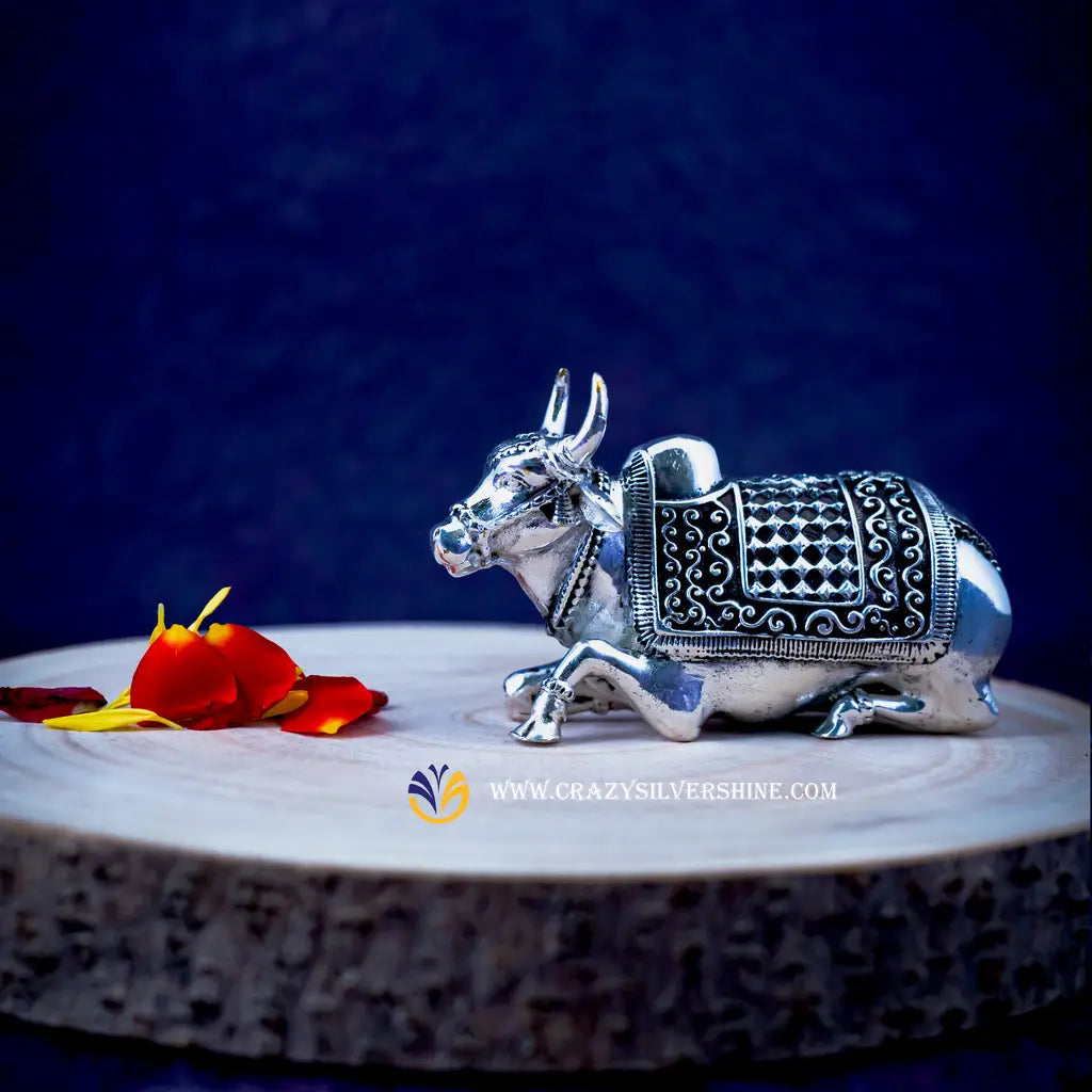 Silver Plated Nandi Crazy Silver Shine